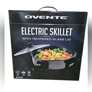 Ovente Electric Skillet 12” • New in Box • Non-Stick • Tempered‎ Glass Lid •